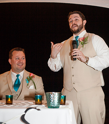 Justin Giving Best Man Speech at Ryan and Ashley's Wedding - Thumbnail