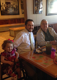 Justin, Emerson, and Grandpa Fred Haire - Thumbnail